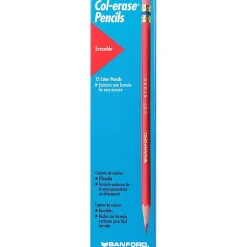 Prismacolor® Col-Erase Erasable Color Pencils, Medium Point, Carmine Red, Box Of 12 Color Pencils