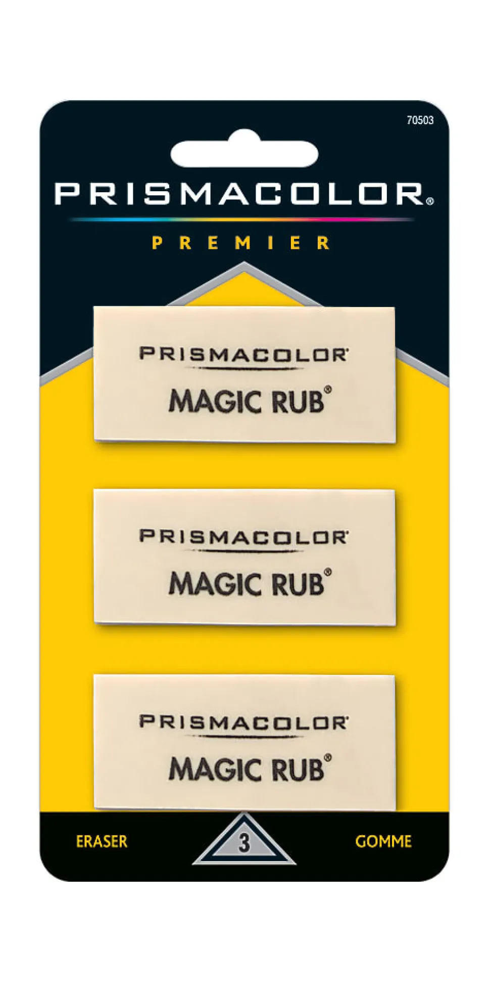 Prismacolor® Magic Rub® Vinyl Erasers, Beige, Pack Of 3