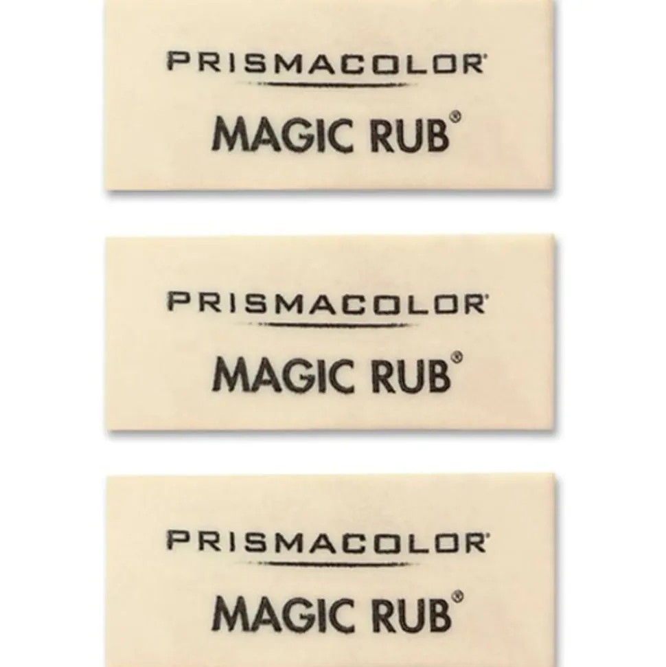Prismacolor® Magic Rub® Vinyl Erasers, Beige, Pack Of 3
