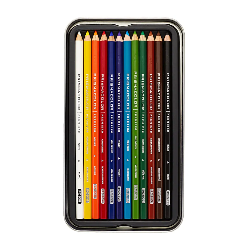 Prismacolor® Professional Thick Lead Art Pencils, Assorted Colors, Set Of 12 Pencils