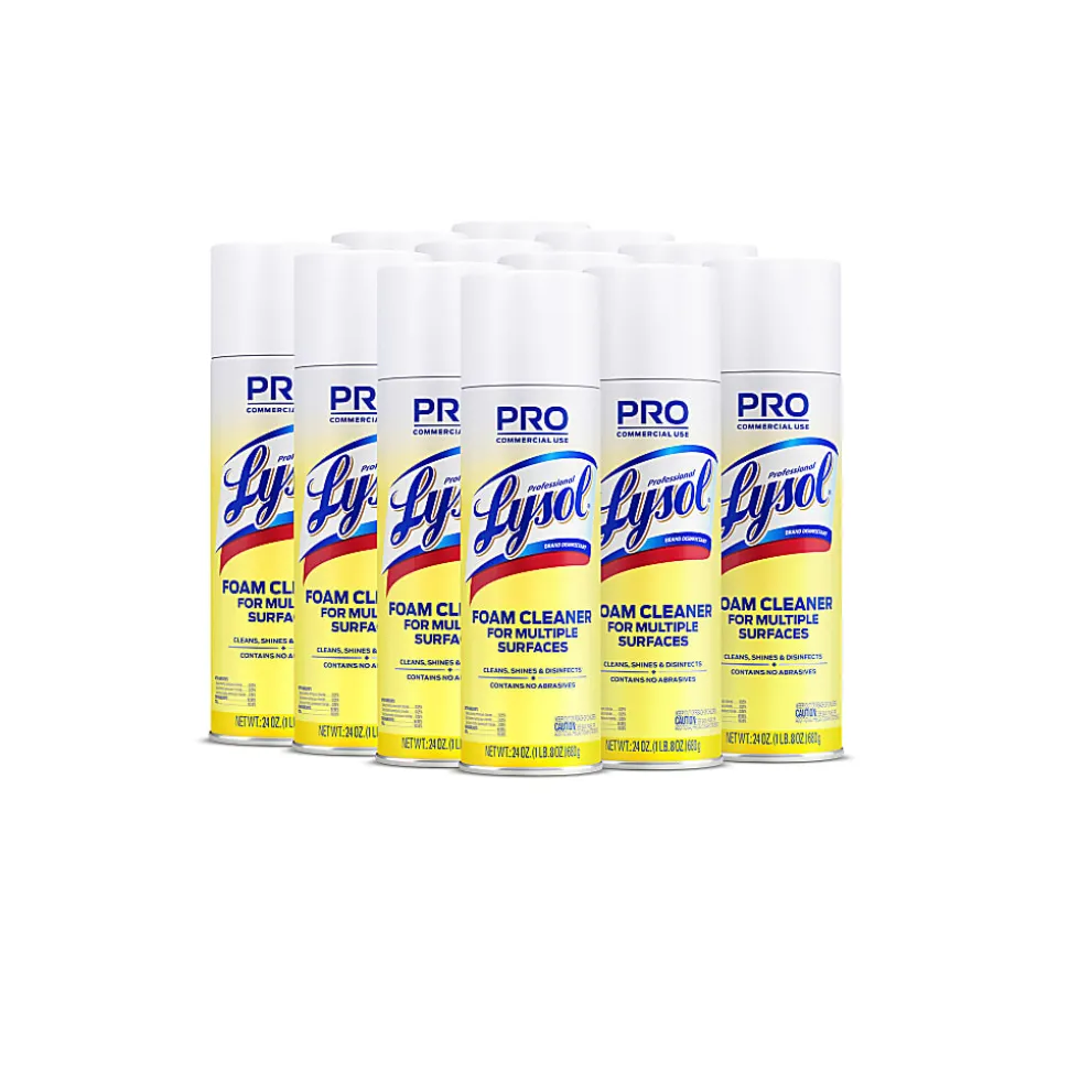 Professional Lysol Disinfectant Foam Cleaner, 24 Oz Bottle
