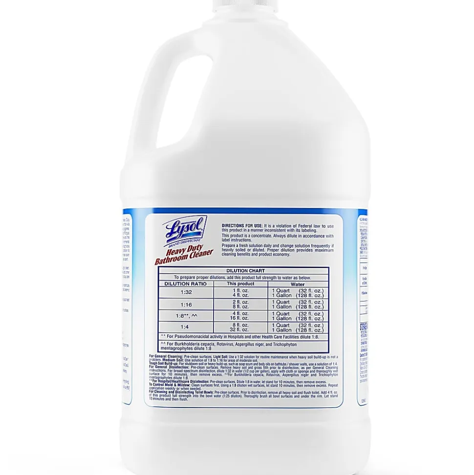 Professional Lysol Disinfectant Heavy Duty Bathroom Cleaner Concentrate, 128 Oz Bottle