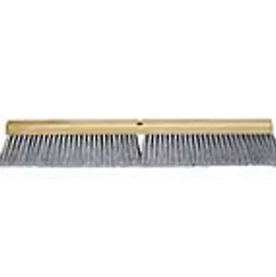 Pro Line 24" Push Broom, Flagged Polypropylene, Gray
