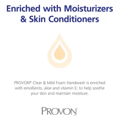 PROVON Clear And Mild Foam Hand Wash Refills, 1250 mL, Unscented, Pack Of 3 Refills
