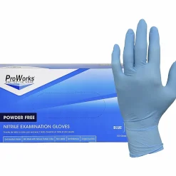 ProWorks Nitrile Exam Disposable Gloves, 5.5M, XL