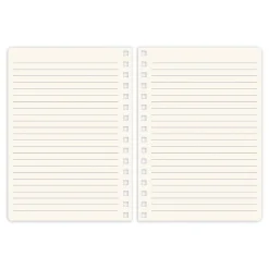 Punch Studio Vegan Leather Spiral Journal, 6-1/4” x 8-1/2”, Legal Rule, 144 Pages, Red