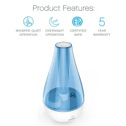 Pure Enrichment MistAire Studio Ultrasonic Cool Mist Humidifier, 9