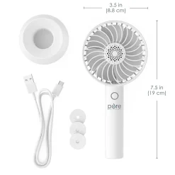 Pure Enrichment® PureBreeze™ Personal Handheld Fan With Base, White