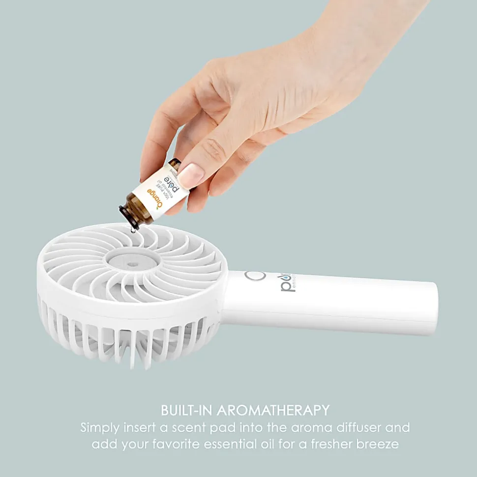 Pure Enrichment® PureBreeze™ Personal Handheld Fan With Base, White