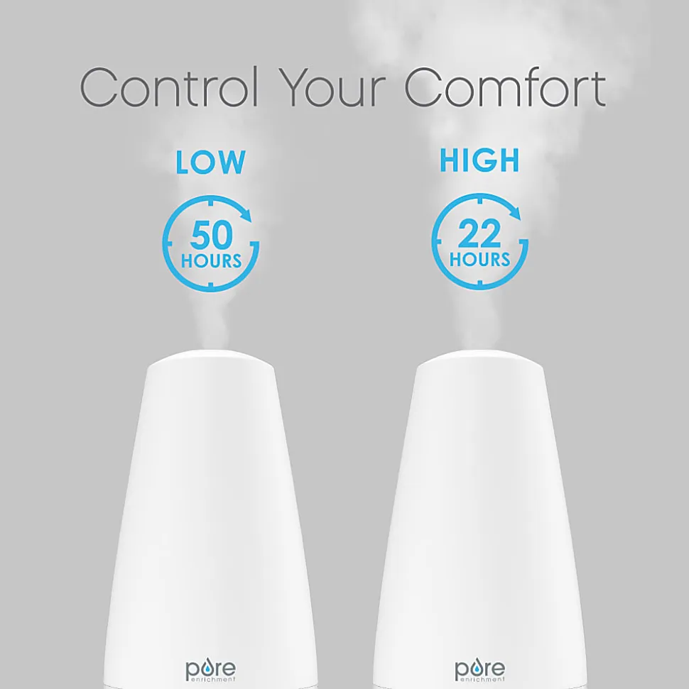 Pure Enrichment PureSpa XL Cool Mist Humidifier And Essential Oil Diffuser, 5-1/2" x 12"