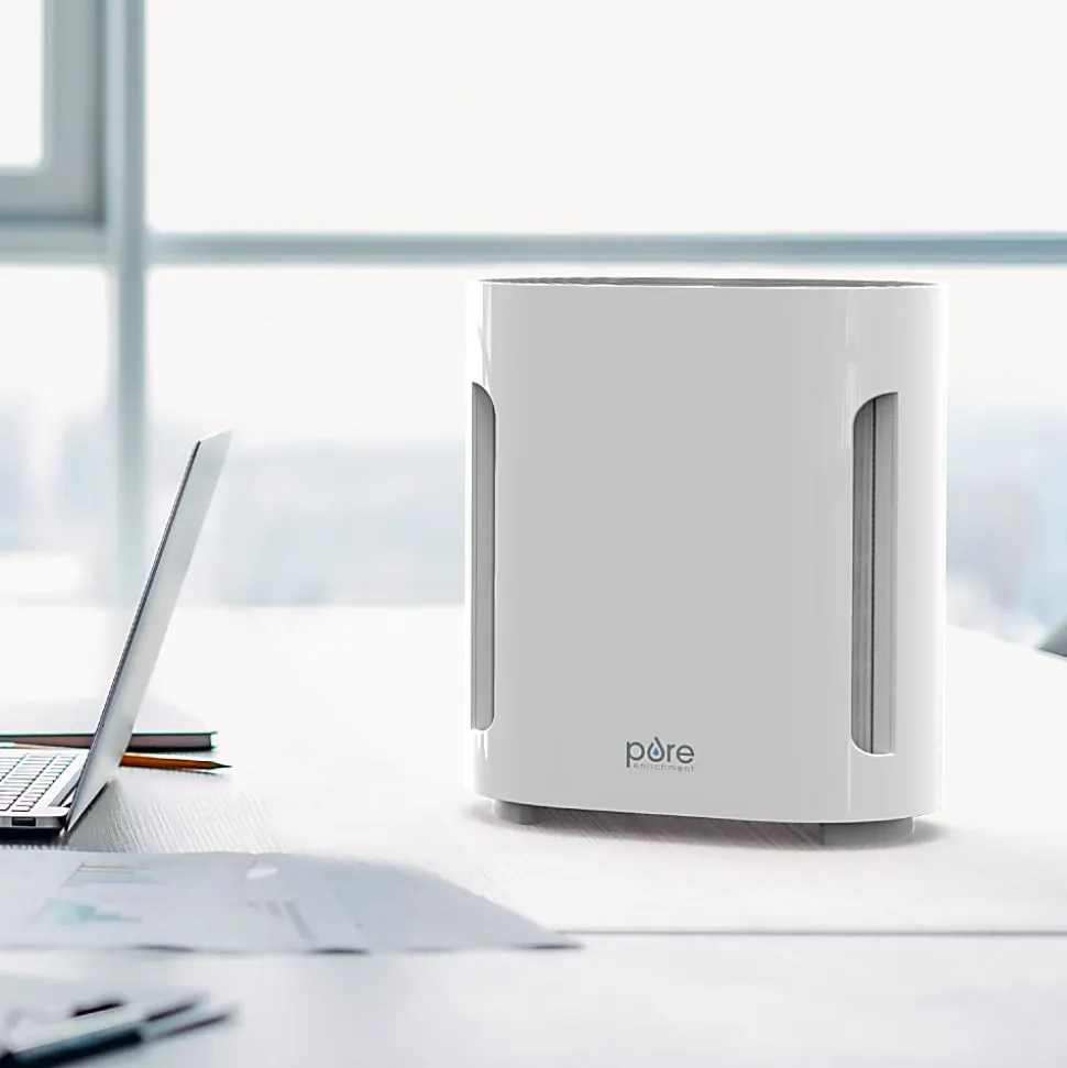 Pure Enrichment PureZone 3-in-1 True HEPA Air Purifier, 12-1/2" x 7", 200 Sq. Ft. Coverage