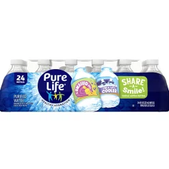 Pure Life Purified Water, 8 Oz, Case of 24 bottles