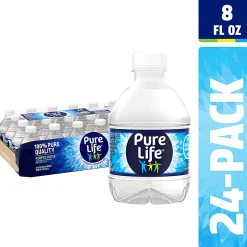 Pure Life Purified Water, 8 Oz, Case of 24 bottles