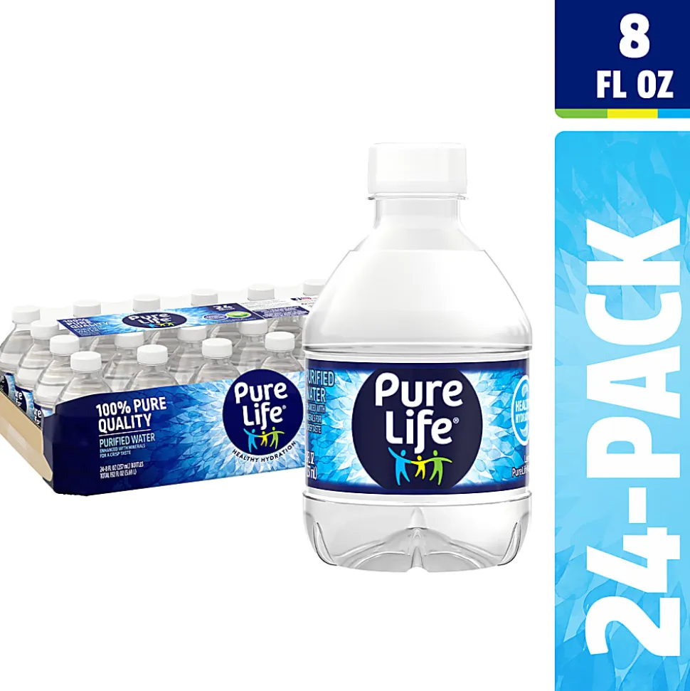 Pure Life Purified Water, 8 Oz, Case of 24 bottles