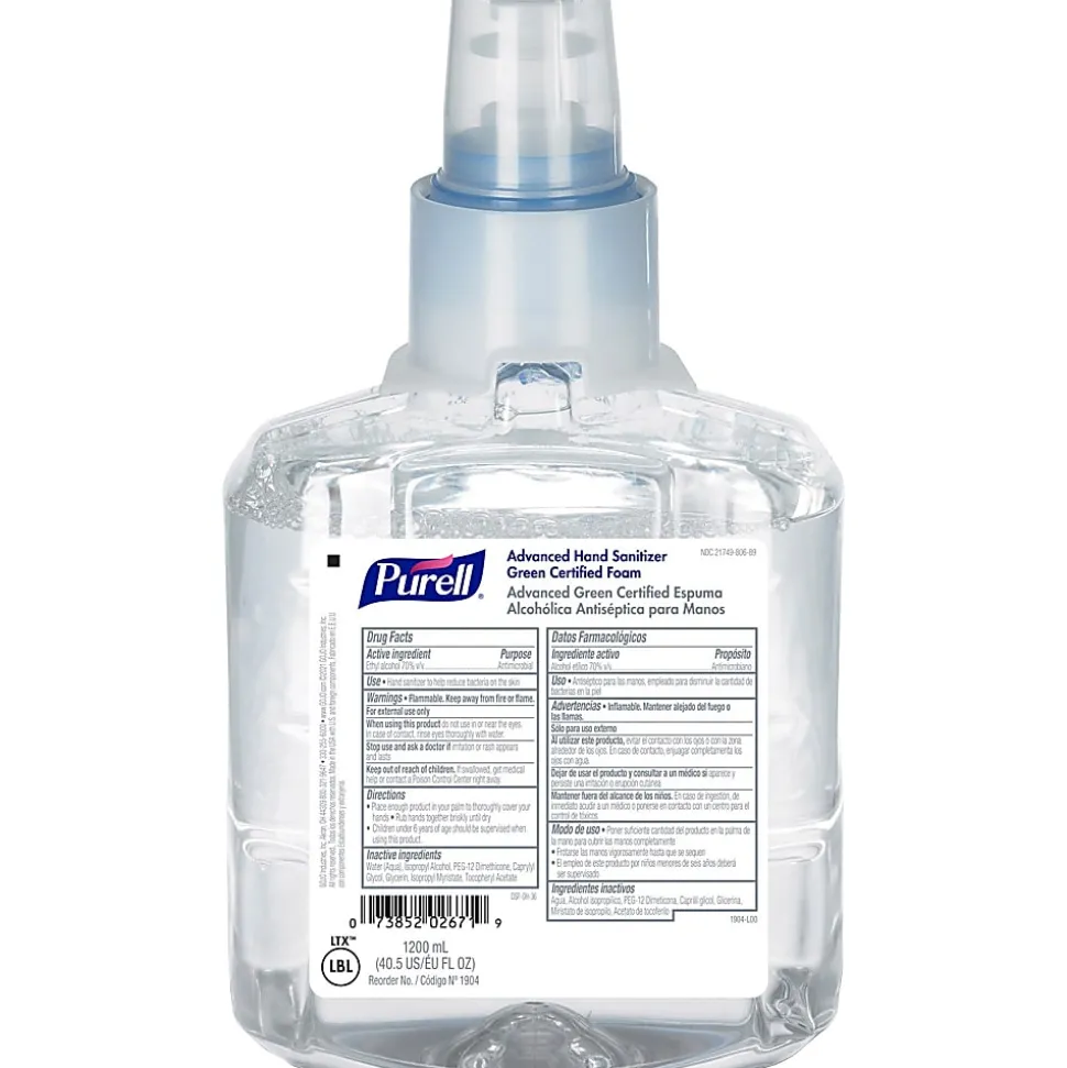 Purell® Advanced Green Certified Foam Instant Hand Sanitizer LTX-12 1200mL Refill