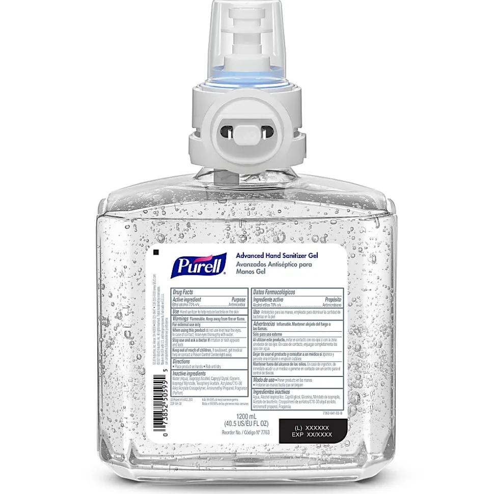 PURELL® Advanced Hand Sanitizer Gel, For ES8 Touch-Free Dispensers, Clean Scent, 40.6 Oz (1200 mL), Pack Of 2 Refills