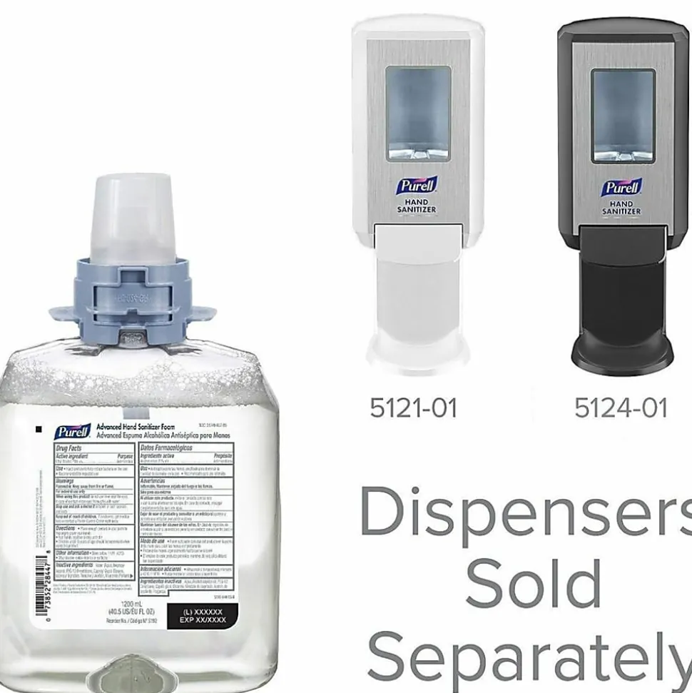 PURELL® Advanced Hand Sanitizer Gel Refill, Refreshing Fragrance, 1200 mL, Case Of 4