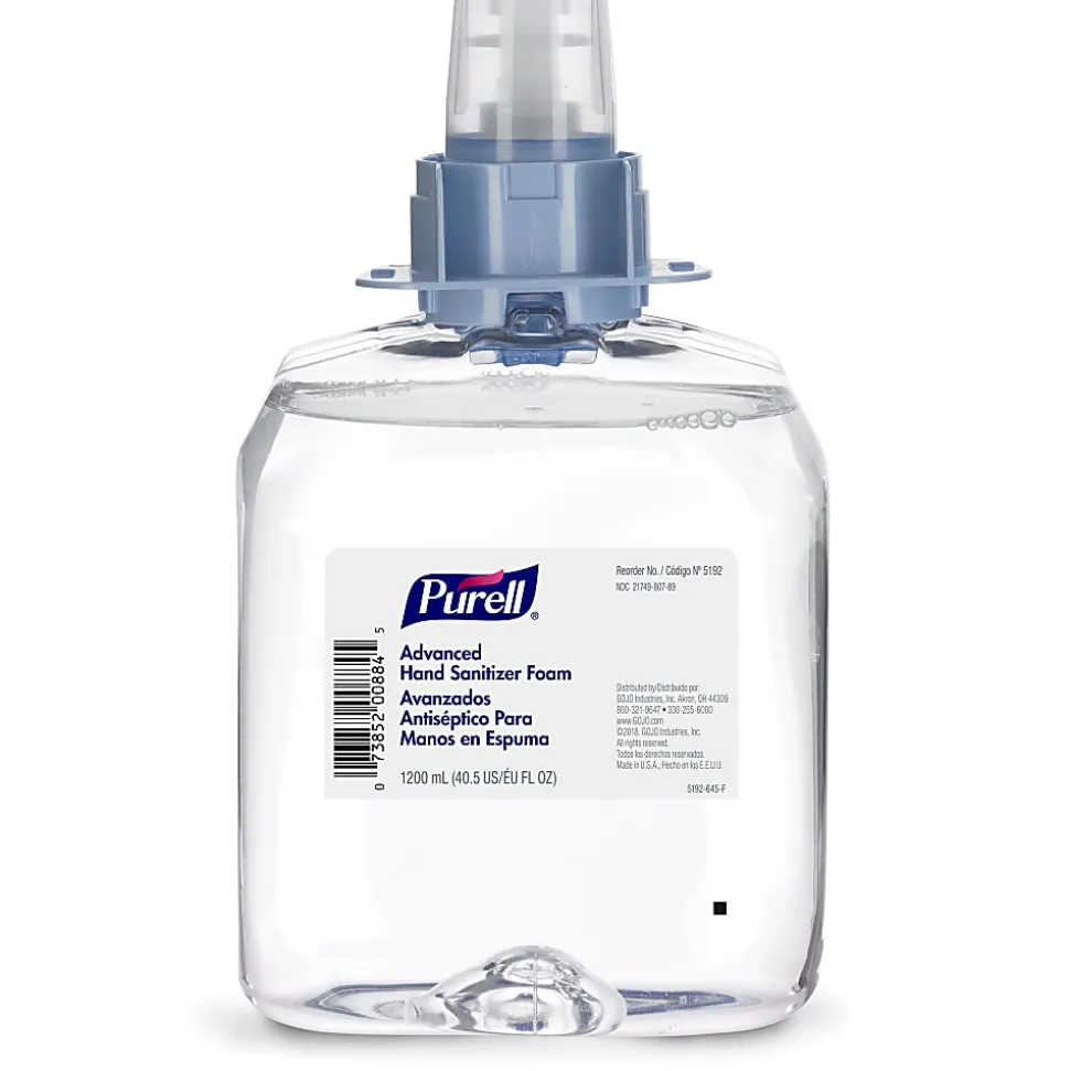 PURELL® Advanced Hand Sanitizer Gel Refill, Refreshing Fragrance, 1200 mL, Case Of 4