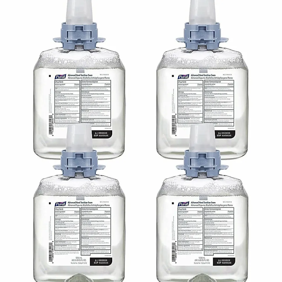 Purell® Advanced Hand Sanitizer Foam Refills, 40.57 Oz, Pack Of 4 Refills