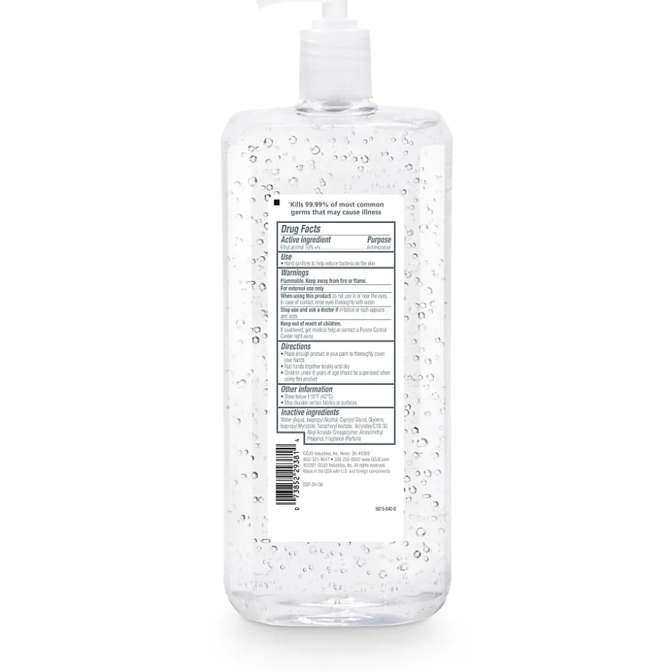 PURELL® Advanced Hand Sanitizer Refreshing Gel, Clean Scent, 1.5 Liter Pump Bottle