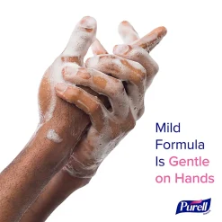 PURELL Antimicrobial Foaming Hand Soap Refills, Light Plum, 1200 mL, Clear, Case Of 2 Refills