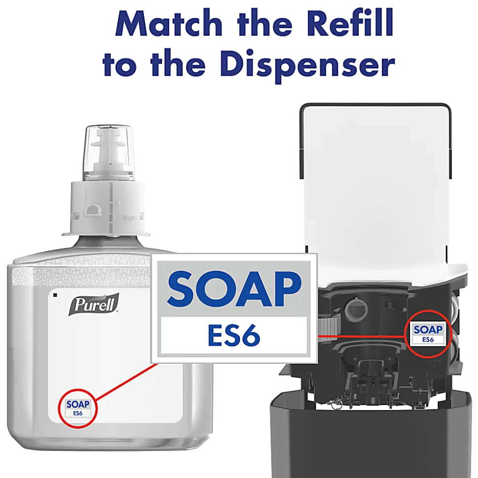 PURELL® Brand 0.5% BAK Antimicrobial HEALTHY SOAP® Foam ES6 Refill, Lightly Fragranced, 40.6 Oz, Pack of 2
