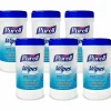 PURELL® Clean Scent Hand Sanitizing Wipes - Clean - White - Durable, Alcohol-free - For Hand - 40 Quantity Per Canister - 6 / Carton