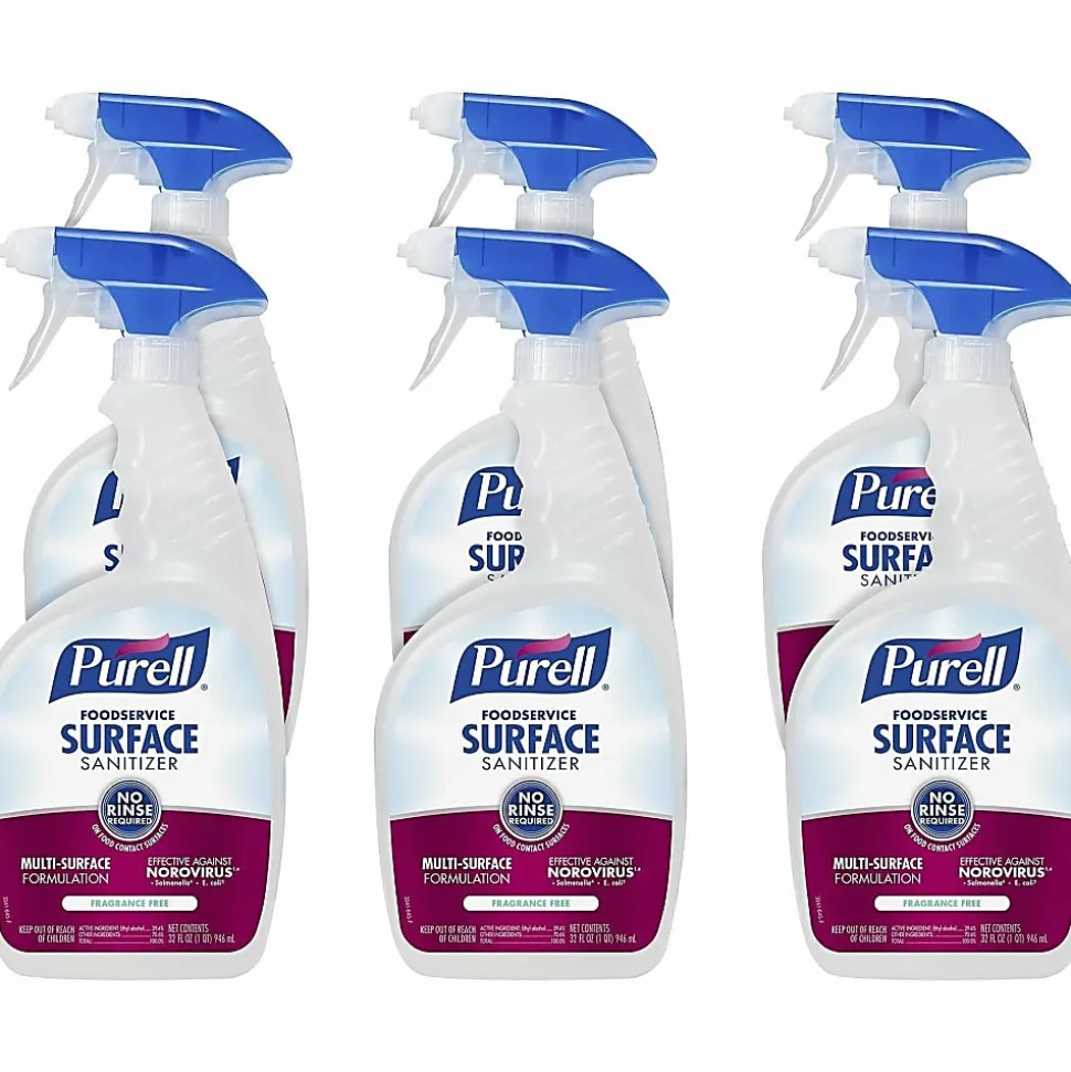 Purell® Foodservice Surface Sanitizer Spray, Unscented, 32 Oz Bottle, Case Of 6