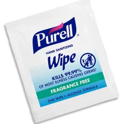 PURELL Hand Sanitizing Wipes, Alcohol Formula, Fragrance Free, 100 Count Individually Wrapped Hand Wipes