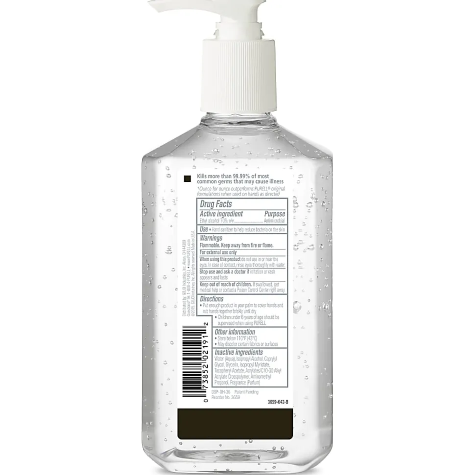 Purell® Instant Hand Sanitizer, 12 Oz. Pump Bottles, Case Of 12
