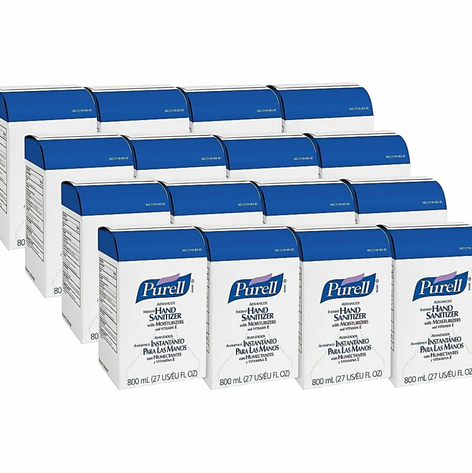 Purell® Instant Hand Sanitizer Refills, Unscented, 800 mL, Case Of 12