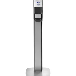 Purell® MESSENGER ES6 Floor Stand With Dispenser, 40"H x 16-3/4"W x 6"D, Graphite