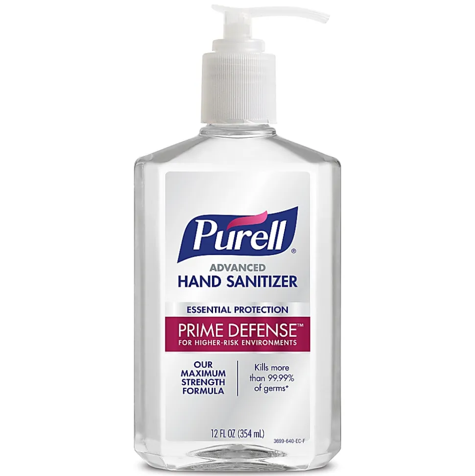 PURELL PRIME DEFENSE™ Advanced Hand Sanitizer, 12 fl oz Pump Bottle, Case of 12 Bottles