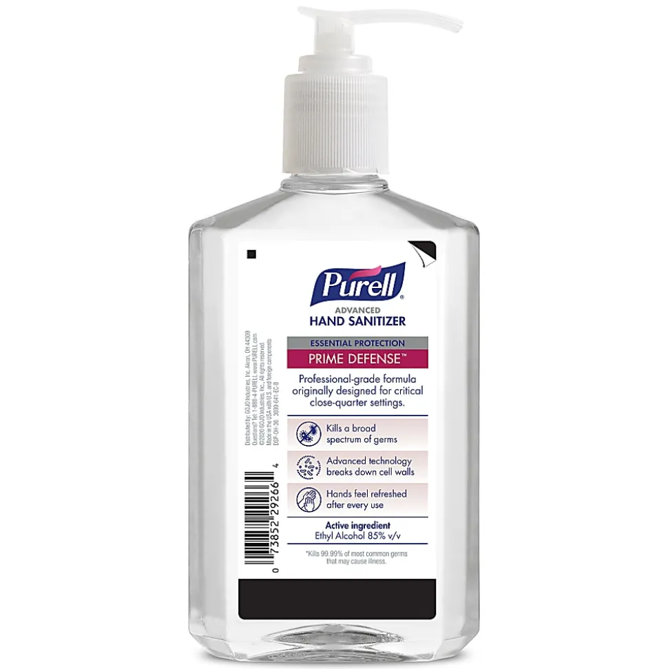 PURELL PRIME DEFENSE™ Advanced Hand Sanitizer, 12 fl oz Pump Bottle, Case of 12 Bottles
