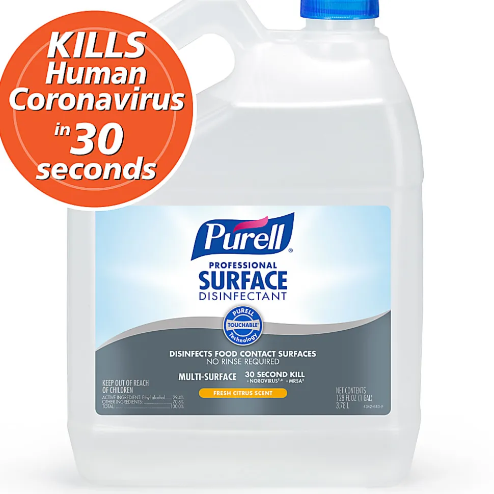 Purell® Professional Surface Disinfectant Refill, Fresh Citrus Scent, 128 Oz Bottle, Case Of 4