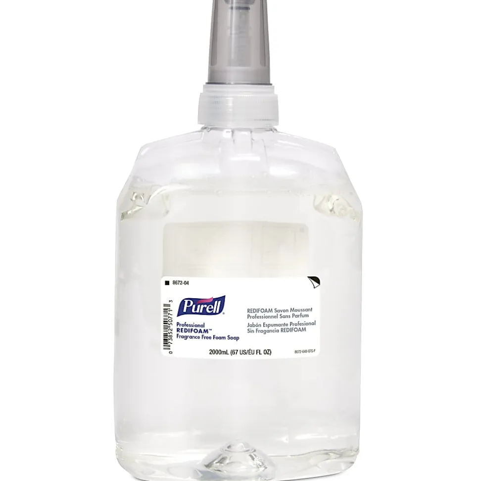 Purell® Redifoam Refills, 67.6 oz (2000 mL), Unscented, Pack Of 4 Refills