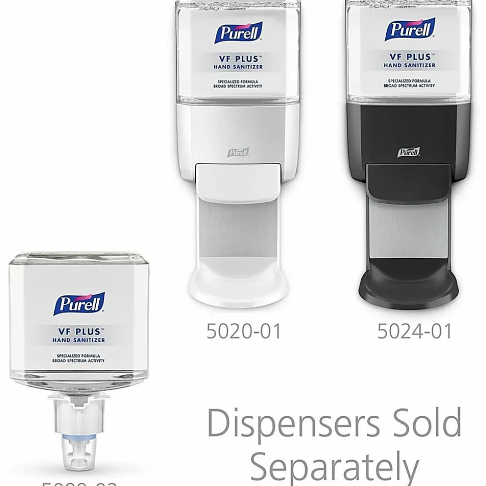Purell® VF PLUS Gel Hand Sanitizer Refills For ES4 Push-Style Hand Sanitizer Dispensers, Fragrance Free, 40.6 Oz, Case Of 2 Refills