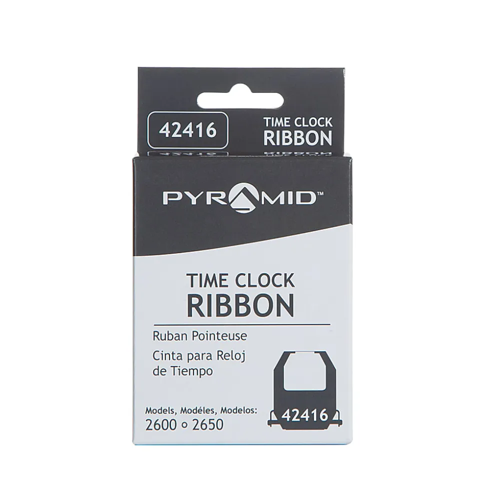 Pyramid™ Time Recorder Replacement Ribbon For 2600 & 6200 Model, Black/Red