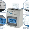 Pyramid Time Systems - Model 3800 Auto Totaling Time Clock, Electronic Time Punch Clock  - 044942798991