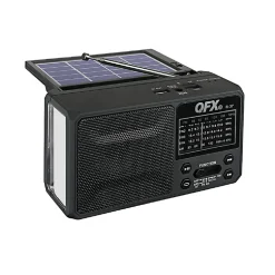 QFX R-47 Solar Bluetooth® Lantern And Radio, 3-3/8”H x 6”W x 2-3/16”D, Black