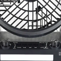 QFX 6" Solar Fan And Radio, 11" x 9" x Black