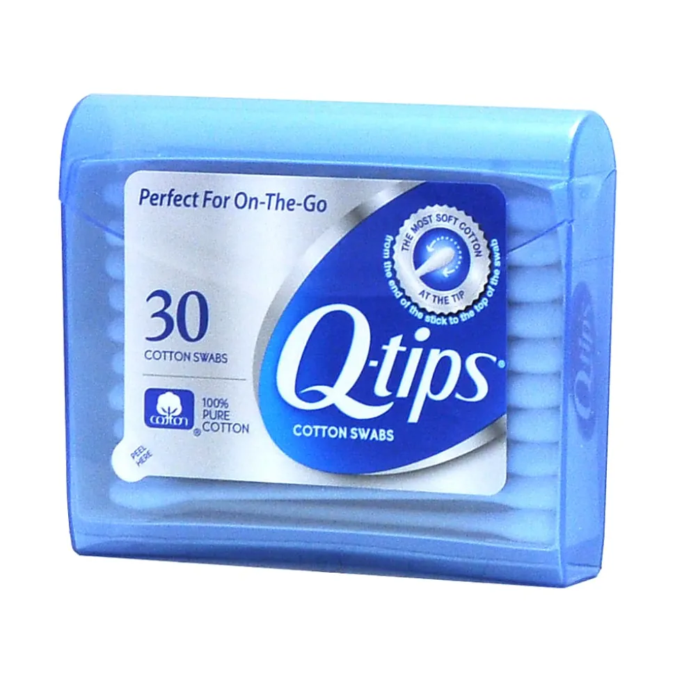 Q-tips® Cotton Swabs Travel Pack, White, Box Of 30