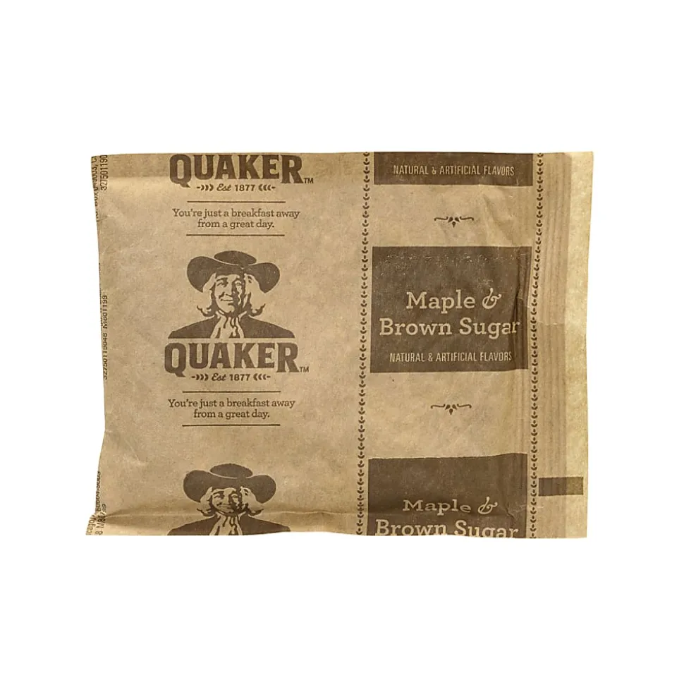 Quaker Instant Oatmeal Packets, Maple And Brown Sugar, Box Of 40 Packets