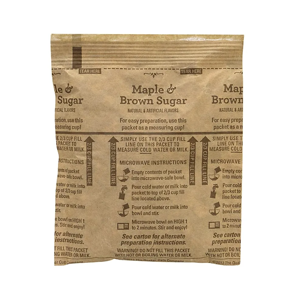 Quaker Instant Oatmeal Packets, Maple And Brown Sugar, Box Of 40 Packets