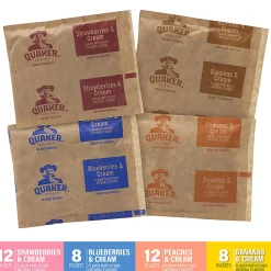 Quaker Oats Instant Oatmeal Fruit & Cream Variety Pack, 1.05-Oz Packets, Pack Of 40 Packets