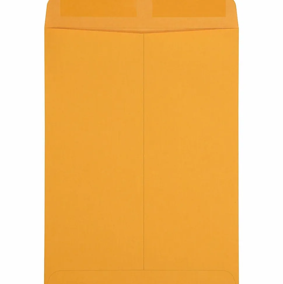 Quality Park® Catalog Envelopes, Gummed Closure, 9" x 12", Brown, Box Of 100