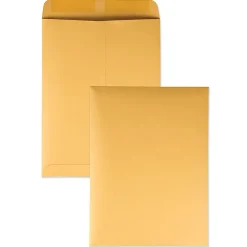 Quality Park® Catalog Envelopes With Gummed Closure, 9" x 12", Brown, Box Of 250