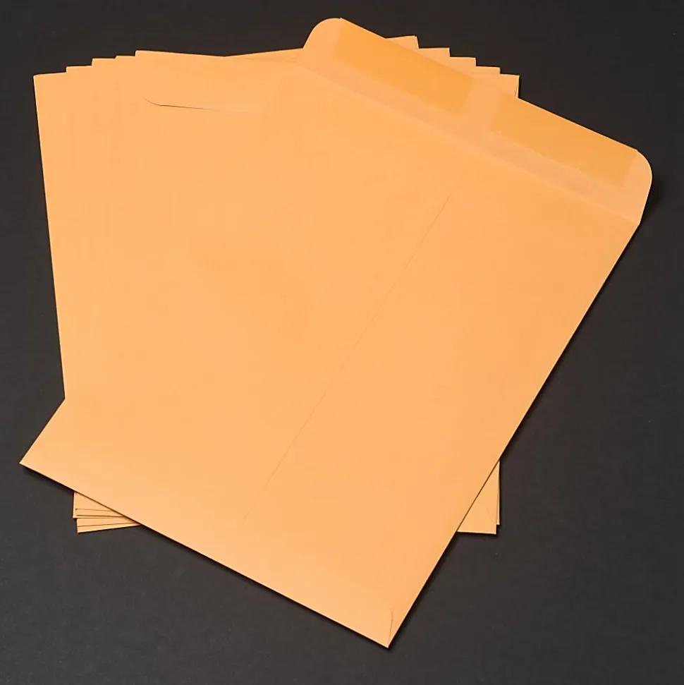 Quality Park® Catalog Envelopes With Gummed Closure, 9" x 12", Brown, Box Of 250