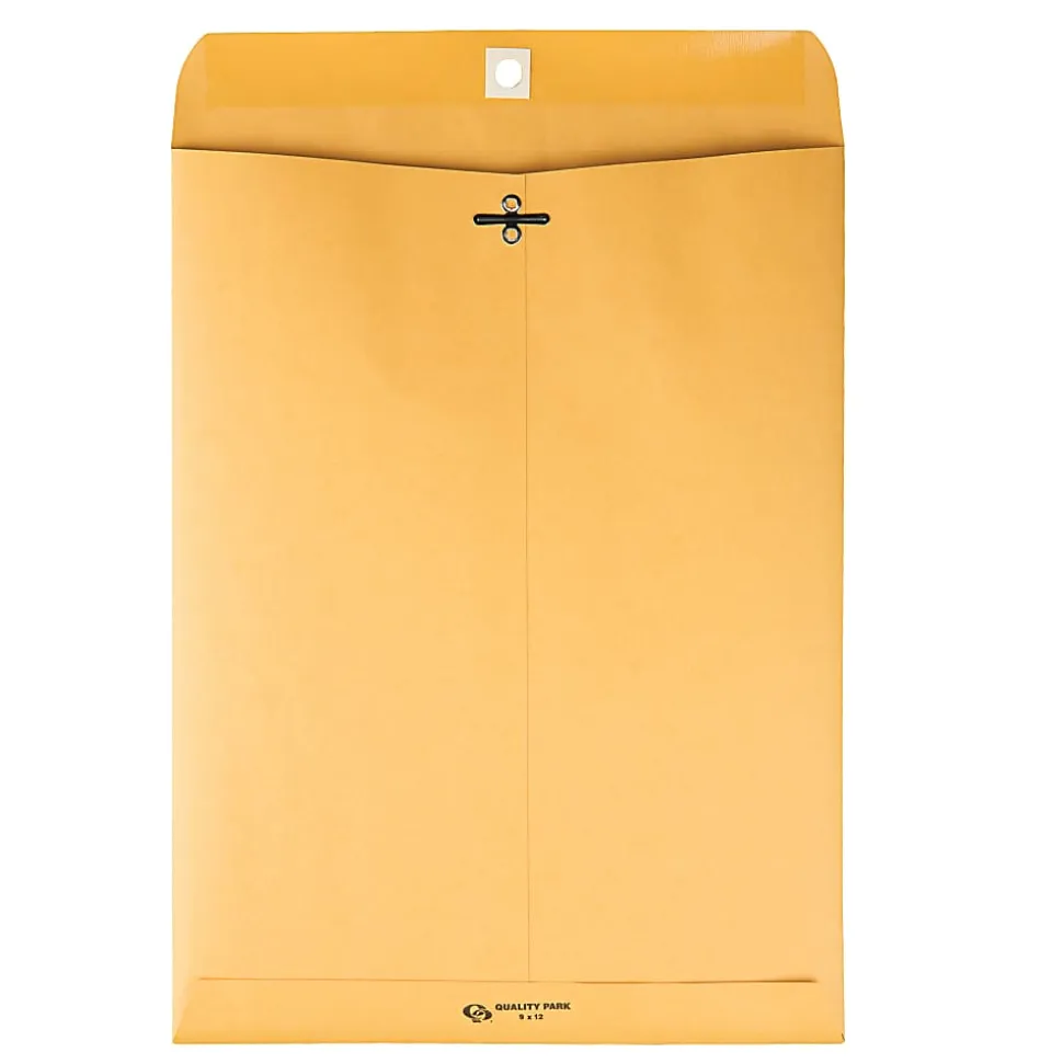 Quality Park Clasp Envelopes, 9" x 12", Brown, Box Of 250