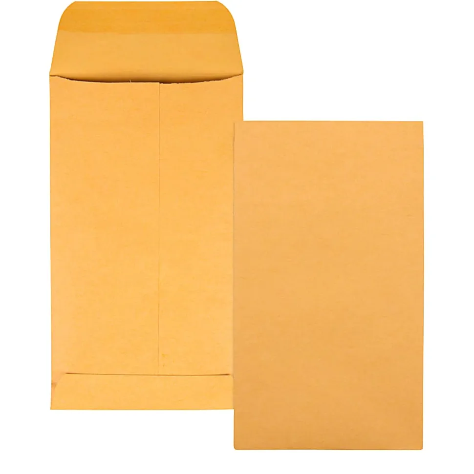 Quality Park® #5 Coin Envelopes, Brown Kraft, Box Of 500